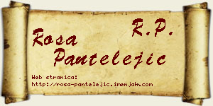 Rosa Pantelejić vizit kartica